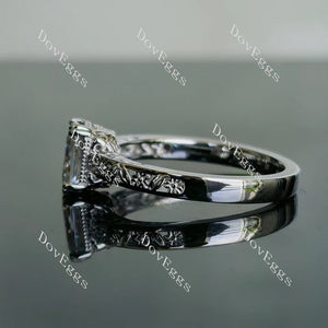 DovEggs solitaire engagement ring semi-mount only(Exclusively to DovEggs Stones)