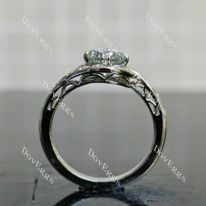 Ryleigh Gene round vintage moissanite engagement ring