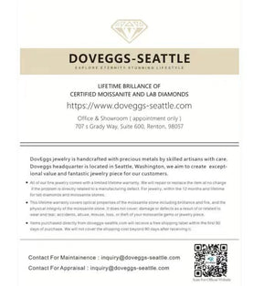 Doveggs emerald eternity pave moissaite/Lab grown diamond wedding band