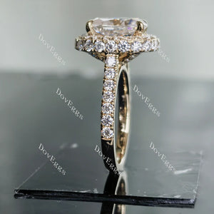 DovEggs pave halo engagement ring semi-mount only(Exclusively to DovEggs Stones)