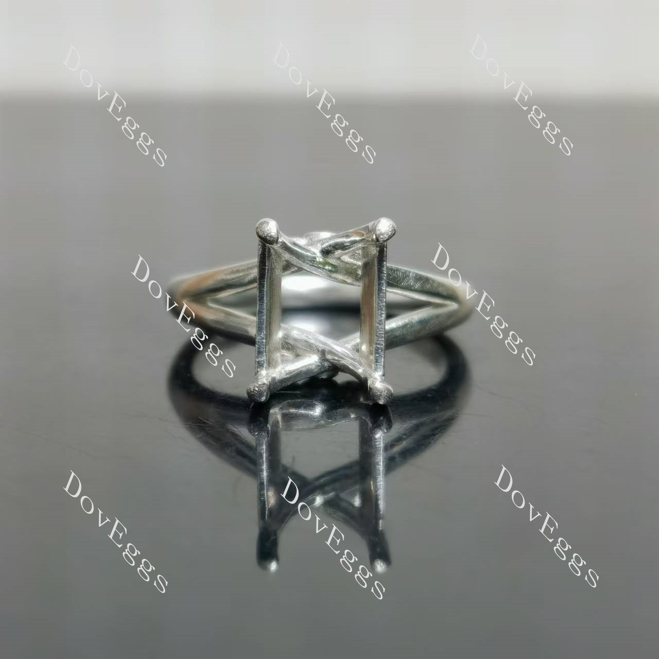 Doveggs split shanks engagement ring semi-mount only(Exclusively to DovEggs Stones)