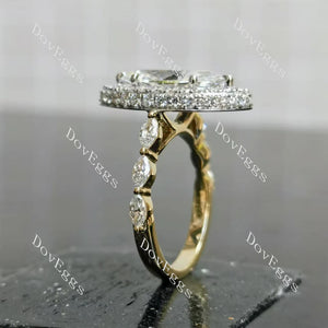 DovEggs halo pave vintage engagement ring only semi-mount only(Exclusively to DovEggs Stones)