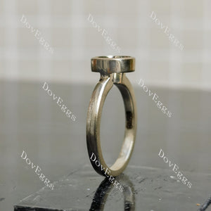 Doveggs bezel setting solitaire engagement ring semi-mount only(Exclusively to DovEggs Stones)