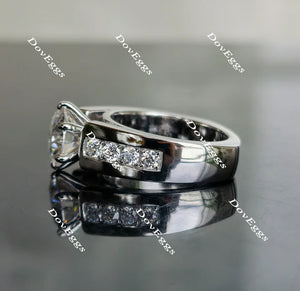 Doveggs channel set engagement ring only semi-mount only(Exclusively to DovEggs Stones)