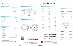 Doveggs 1.522ct round D color VS1 Clarity Excellent cut lab diamond stone(certified)