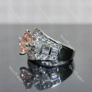 Doveggs channel vintage engagement ring only semi-mount only(Exclusively to DovEggs Stones)