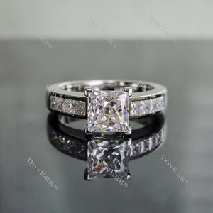 Doveggs channel set engagement ring only semi-mount only(Exclusively to DovEggs Stones)