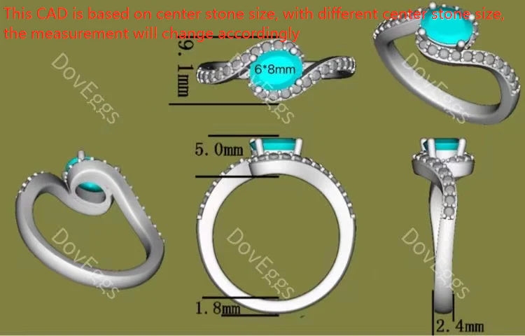 The Bella Daija engagement ring only semi-mount only(Exclusively to DovEggs Stones)