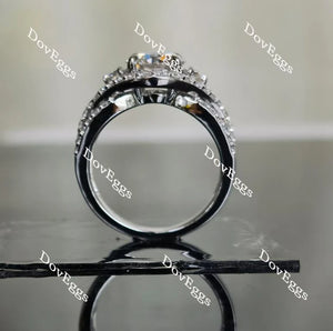 DovEggs split shank pave engagement ring semi-mount only(Exclusively to DovEggs Stones)