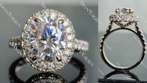 DovEggs pave halo engagement ring semi-mount only(Exclusively to DovEggs Stones)