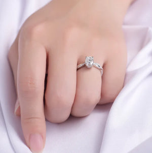 DovEggs curved engagement ring only semi-mount only(Exclusively to DovEggs Stones)