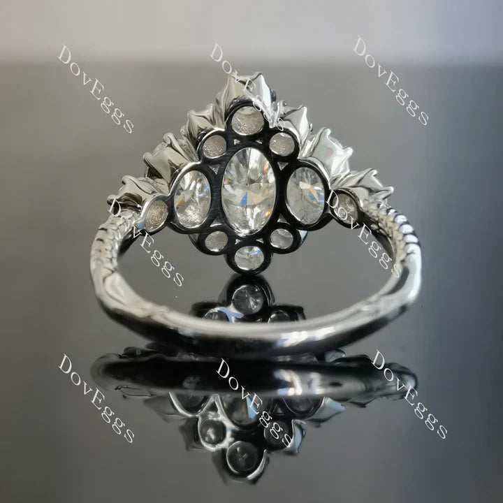 DovEggs side stones vintage engagement ring semi-mount only(Exclusively to DovEggs Stones)