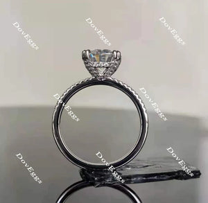 DovEggs half eternity pave engagement ring only semi-mount only(Exclusively to DovEggs Stones)