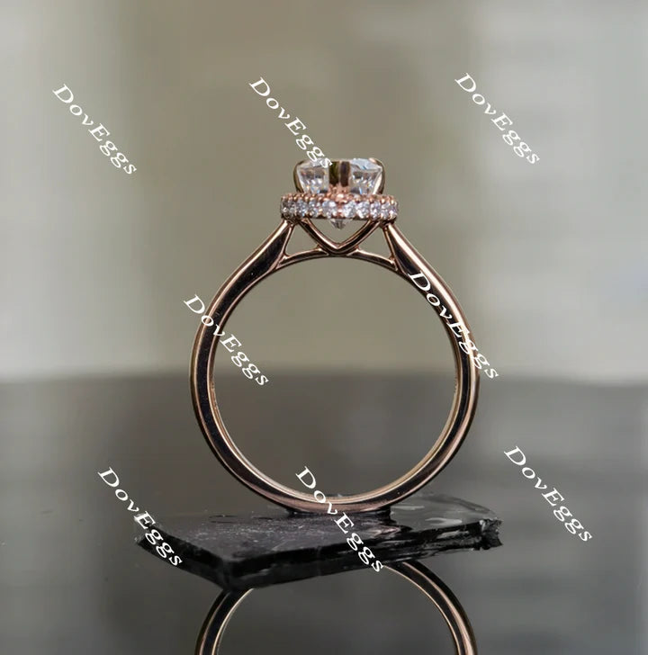 DovEggs pave halo engagement ring semi-mount only(Exclusively to DovEggs Stones)