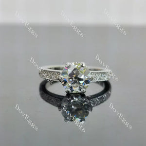 DovEggs vintage carved engagement ring semi-mount only(Exclusively to DovEggs Stones)