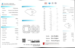 Doveggs 2.803ct cushion E color VVS2 Clarity Excellent cut lab diamond stone(certified)