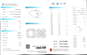 Doveggs 2.575ct cushion D color VS1 Clarity Excellent cut lab diamond stone(certified)