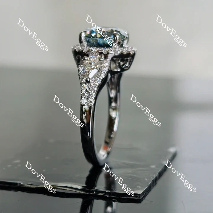 DovEggs halo engagement ring only semi-mount only(Exclusively to DovEggs Stones)