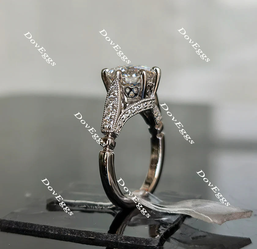 Doveggs art deco engagement ring semi-mount only(Exclusively to DovEggs Stones)