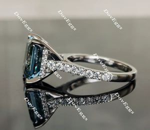 The Karen half eternity paved engagement ring semi-mount only(Exclusively to DovEggs Stones)