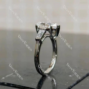 The Maddox three stones engagement ring semi-mount only(Exclusively to DovEggs Stones)