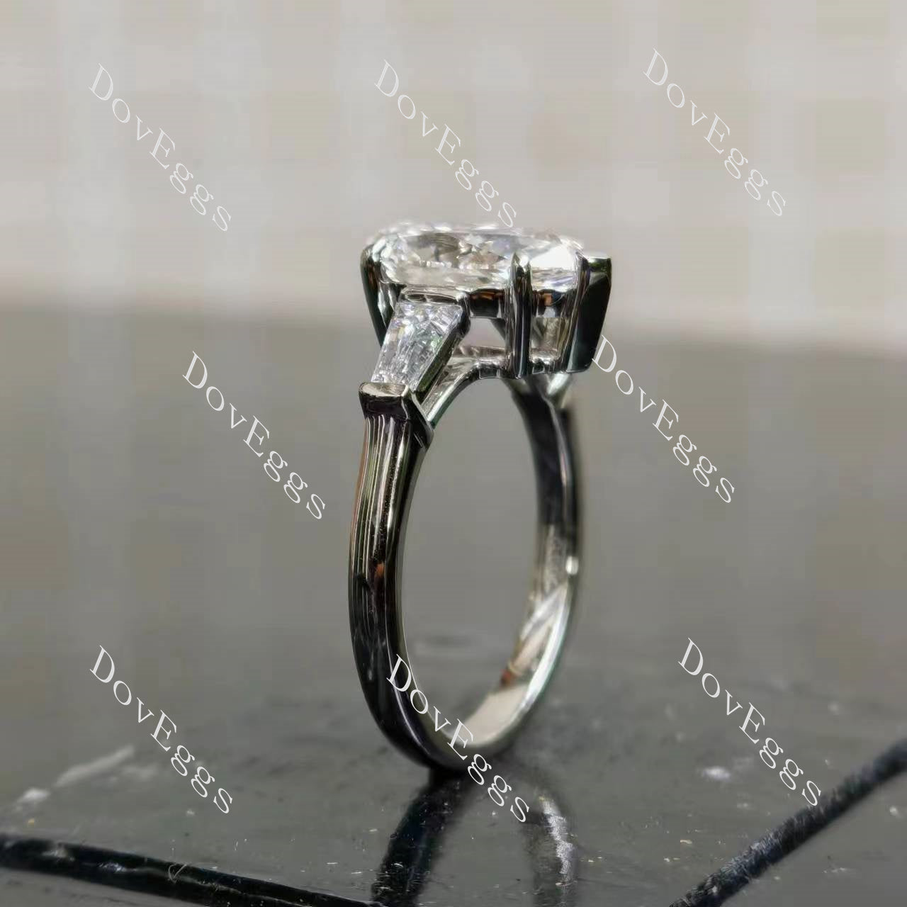 The Maddox Pear Three Stone Lab Grown Diamond Engagement Ring