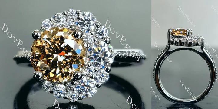 DovEggs art deco engagement ring semi-mount only(Exclusively to DovEggs Stones)