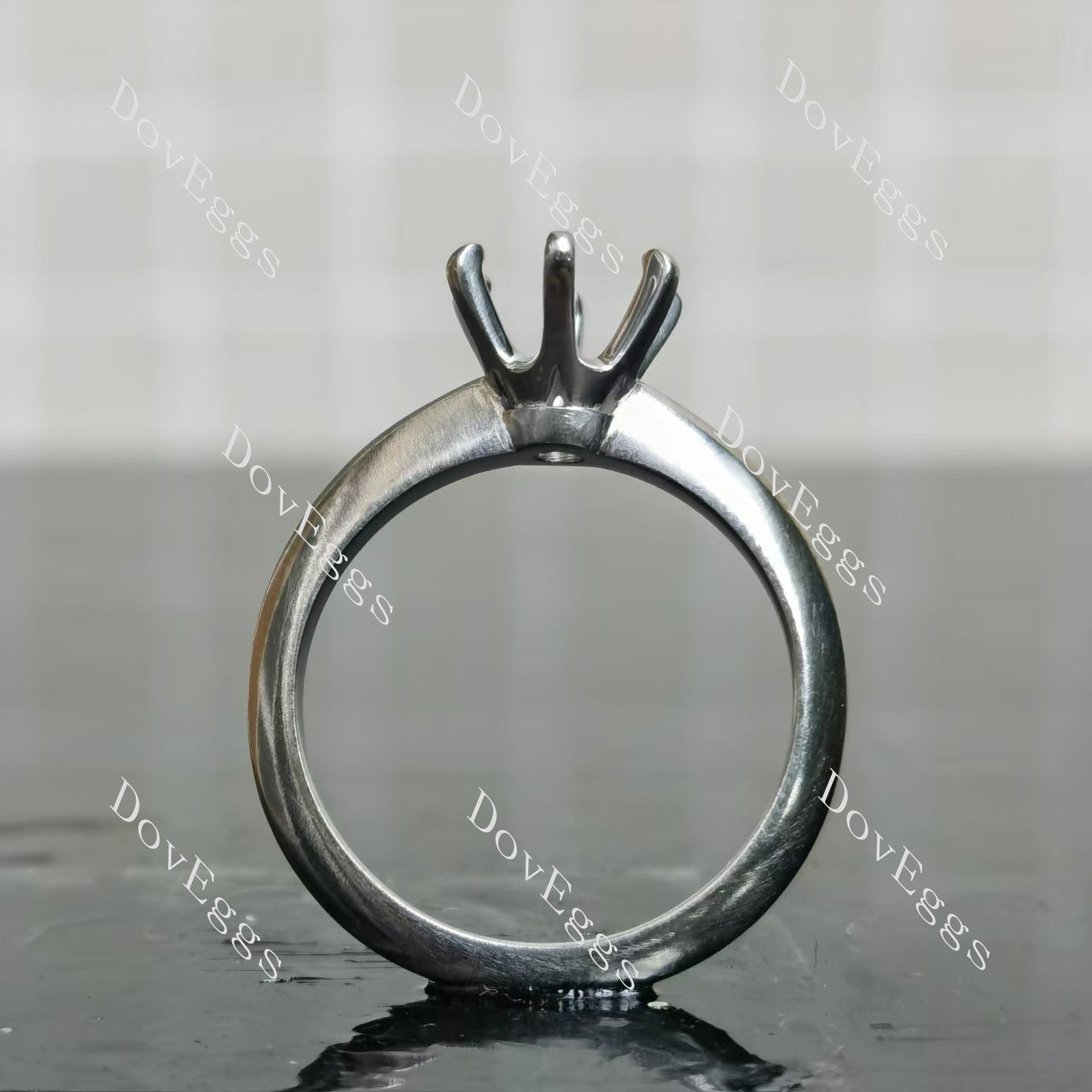 Doveggs classic 6 prongs solitaire style engagement ring semi-mount only(Exclusively to DovEggs Stones)