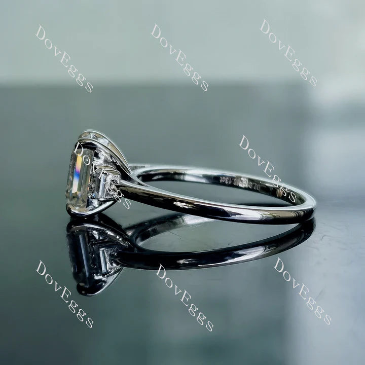 DoveEggs side stone engagement ring only semi-mount only(Exclusively to DovEggs Stones)