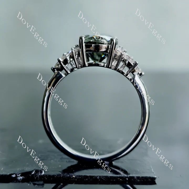 Doveggs floral engagement ring only semi-mount only(Exclusively to DovEggs Stones)