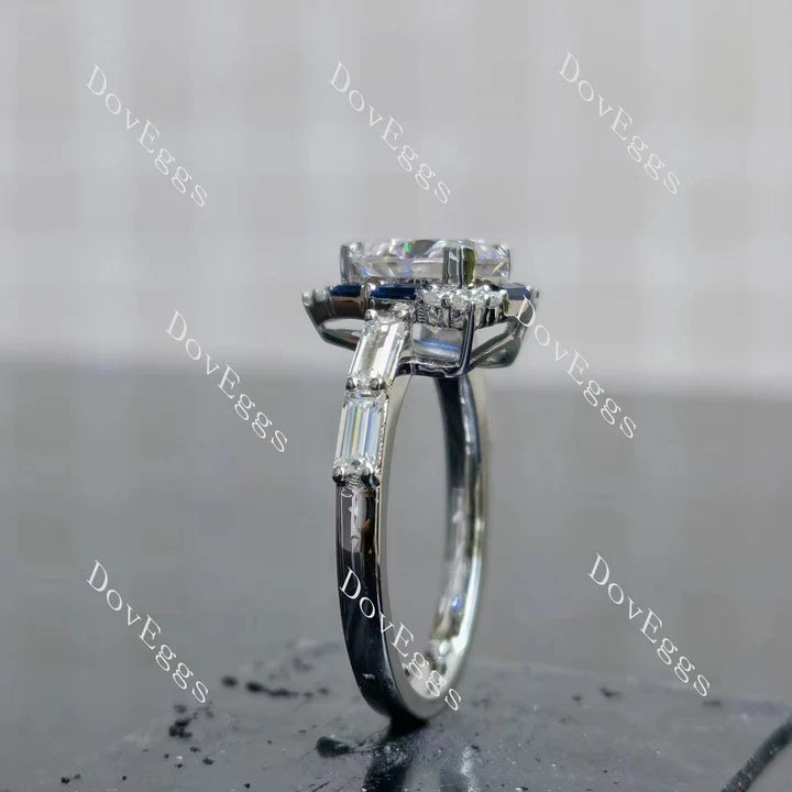 Doveggs halo engagement ring only semi-mount only(Exclusively to DovEggs Stones)