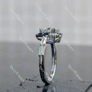 Doveggs halo engagement ring only semi-mount only(Exclusively to DovEggs Stones)