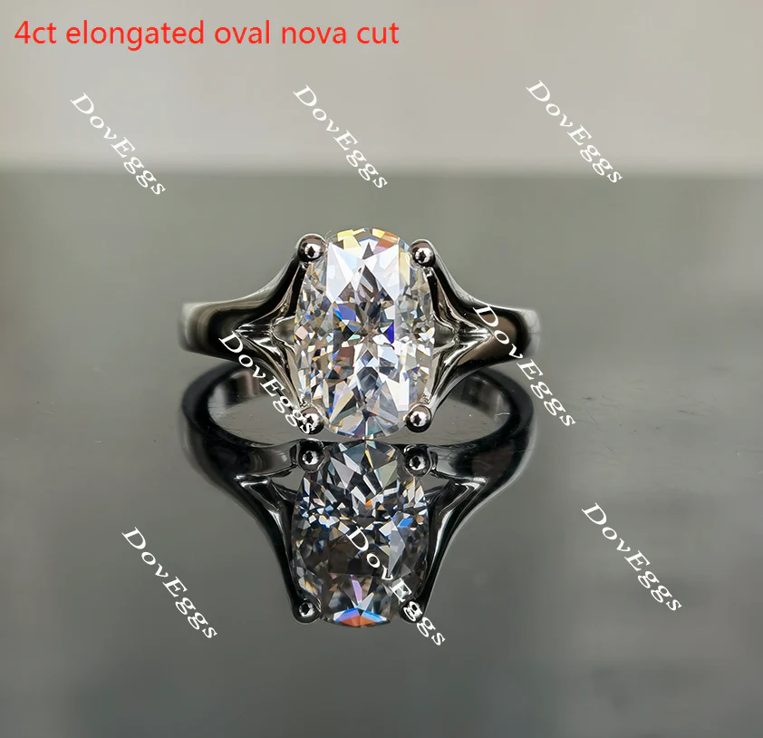 Doveggs solitaire split shank engagement ring semi-mount only(Exclusively to DovEggs Stones)