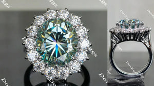 DovEggs halo engagement ring only semi-mount only(Exclusively to DovEggs Stones)