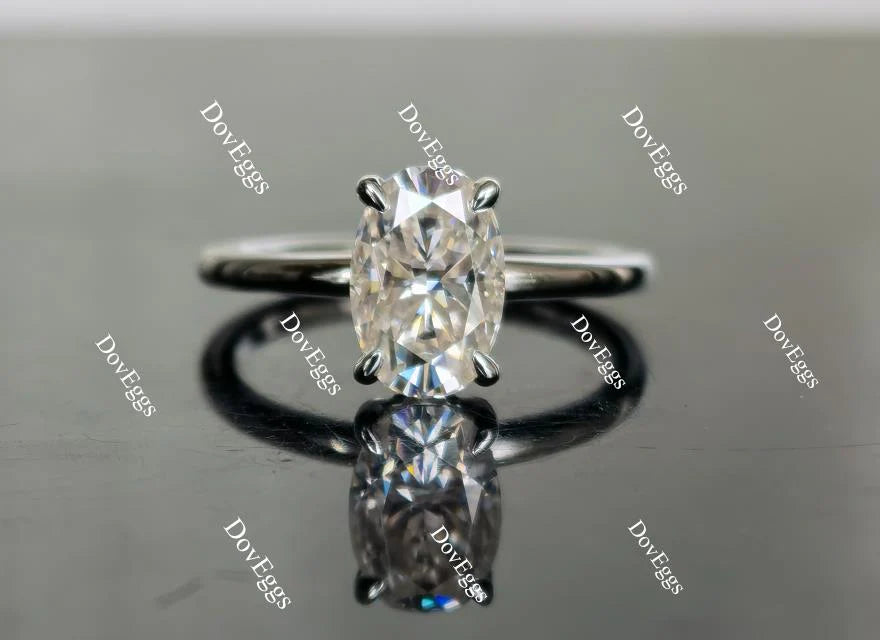 Doveggs hidden halo engagement ring semi-mount only(Exclusively to DovEggs Stones)