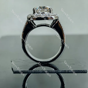 DovEggs halo channel set engagement ring semi-mount only(Exclusively to DovEggs Stones)