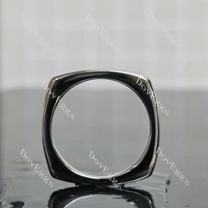 Doveggs square plain wedding band-2.5mm band width