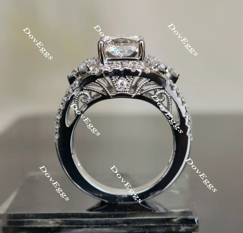 The Janet art deco engagement ring only semi-mount only(Exclusively to DovEggs Stones)