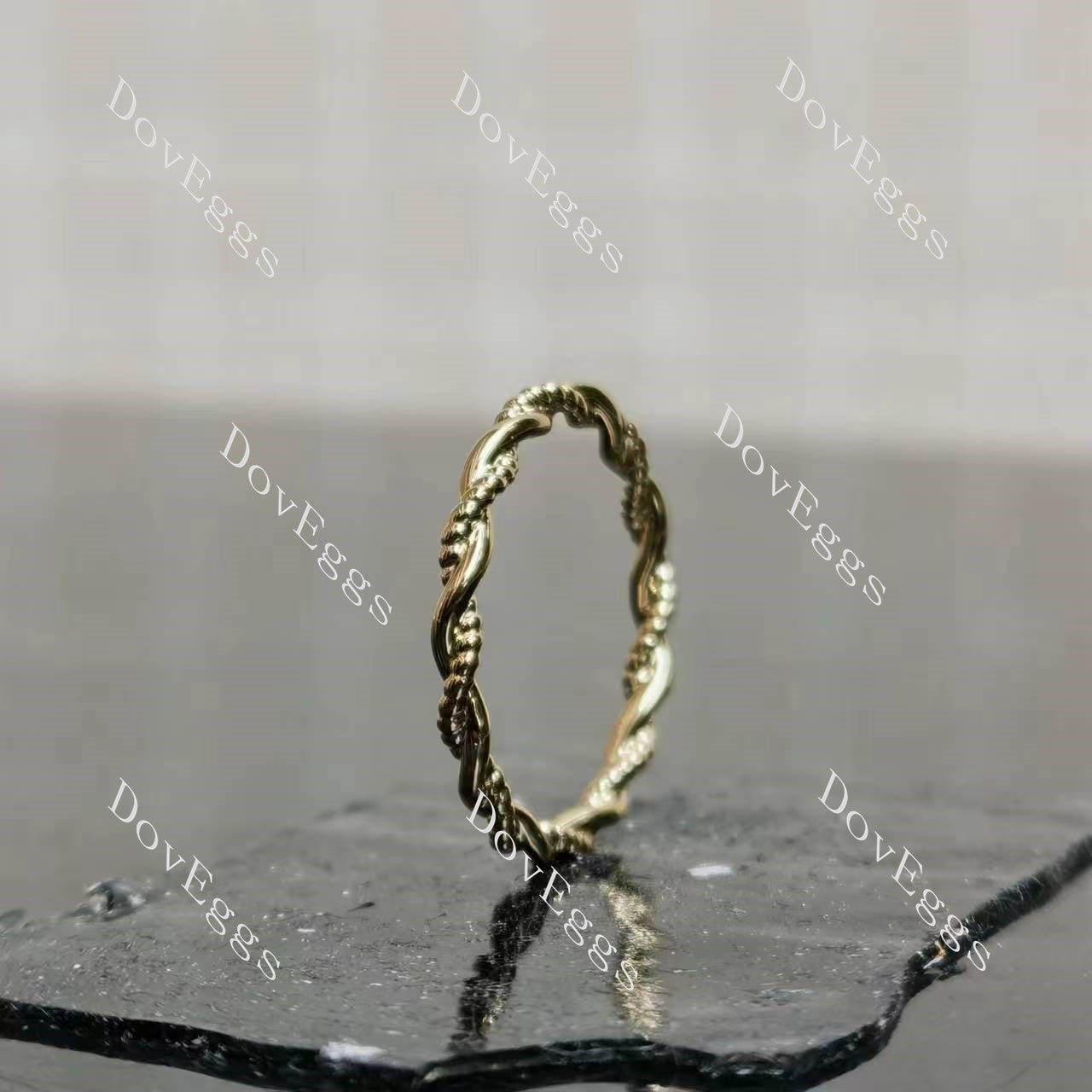 Doveggs braided circle wedding band-2.0mm band width