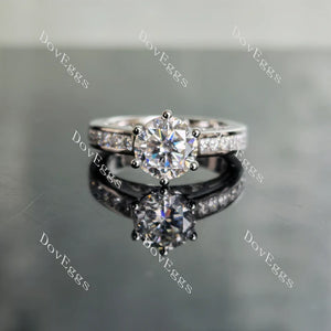 DovEggs half eternity channel set engagement ring only semi-mount only(Exclusively to DovEggs Stones)