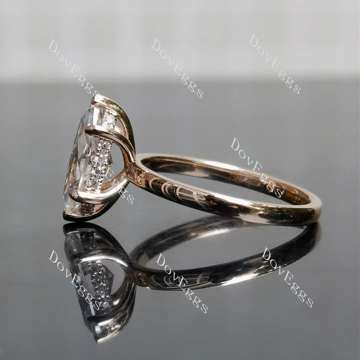 DovEggs solitaire engagement ring semi-mount only(Exclusively to DovEggs Stones)