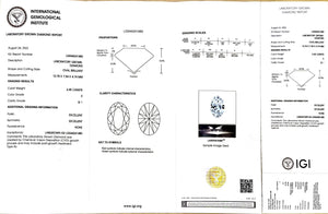 Doveggs 2.45ct Oval E Color SI1 Clarity Excellent cut lab diamond stone(certified)