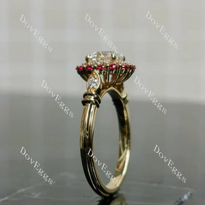 The Melba halo floral vintage engagement ring only semi-mount only(Exclusively to DovEggs Stones)