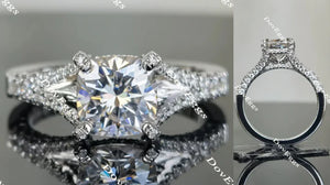 The Brooklyn split shank engagement ring only semi-mount only(Exclusively to DovEggs Stones)