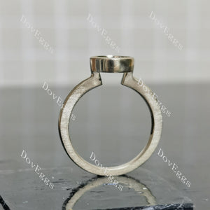 Doveggs bezel setting solitaire engagement ring semi-mount only(Exclusively to DovEggs Stones)