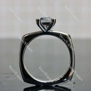 DovEggs princess solitaire stardust grey moissanite engagement ring