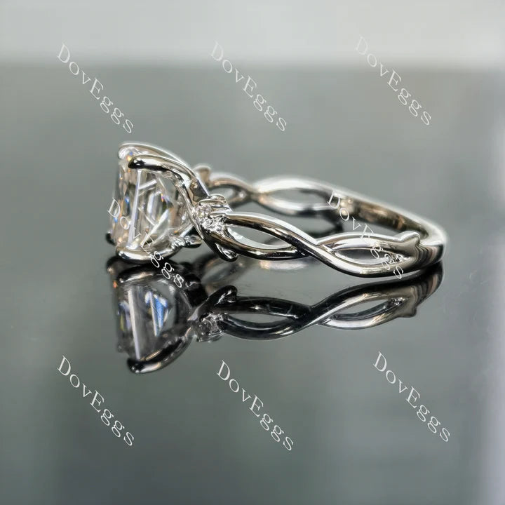 DoveEggs art deco engagement ring semi-mount only(Exclusively to DovEggs Stones)