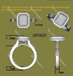 Pawleys Promise bezel engagement ring semi-mount only(Exclusively to DovEggs Stones)