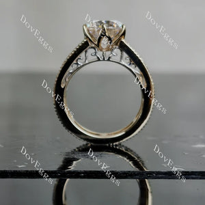 Doveggs Solitaire round full eternity channel set engagement ring semi-mount only(Exclusively to DovEggs Stones)