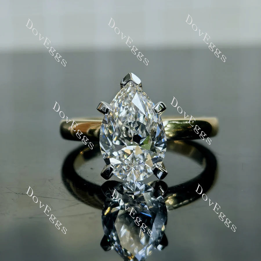 Doveggs solitaire pave engagement ring semi-mount only(Exclusively to DovEggs Stones)